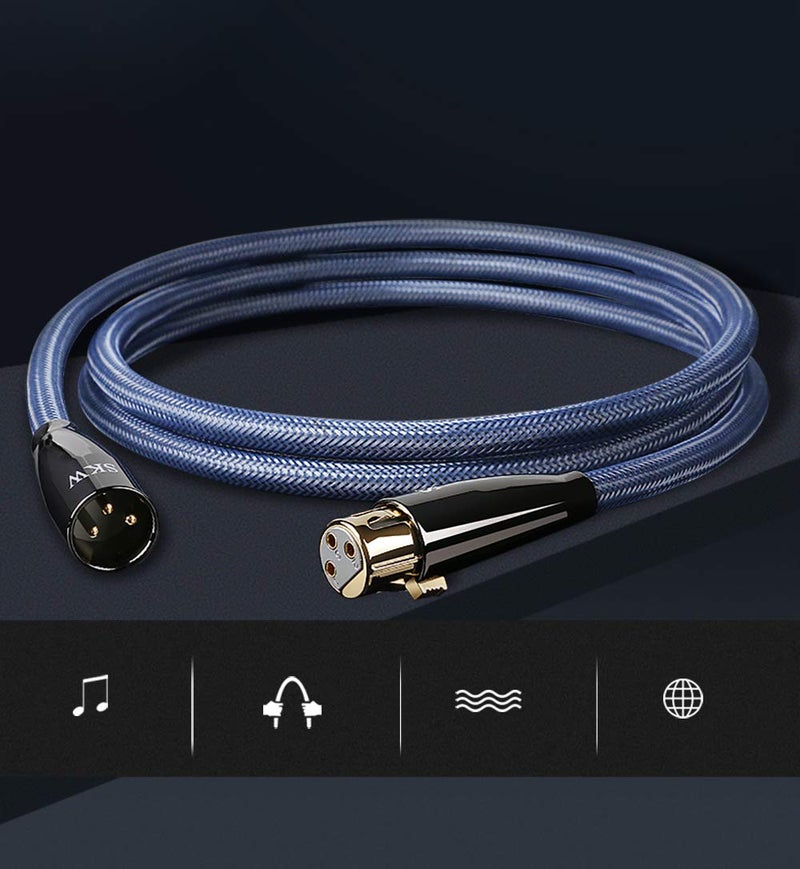 SKW Single OFC Balanced XLR Male to XLR Female 3 PIN Microphone Cable (3.2ft, 1M) - Image 5